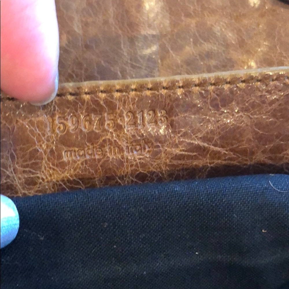 Balenciaga rare Oval clutch truffle brown chevre - Picture 7 of 10